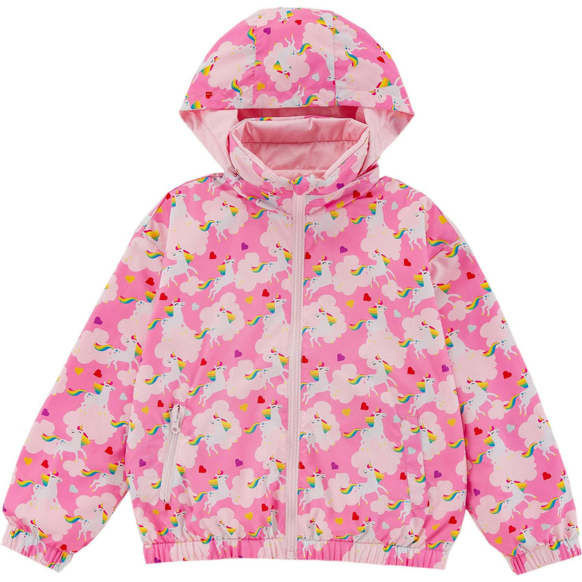 Max Reversible Rain Jacket Windbreaker, Dancing Unicorn