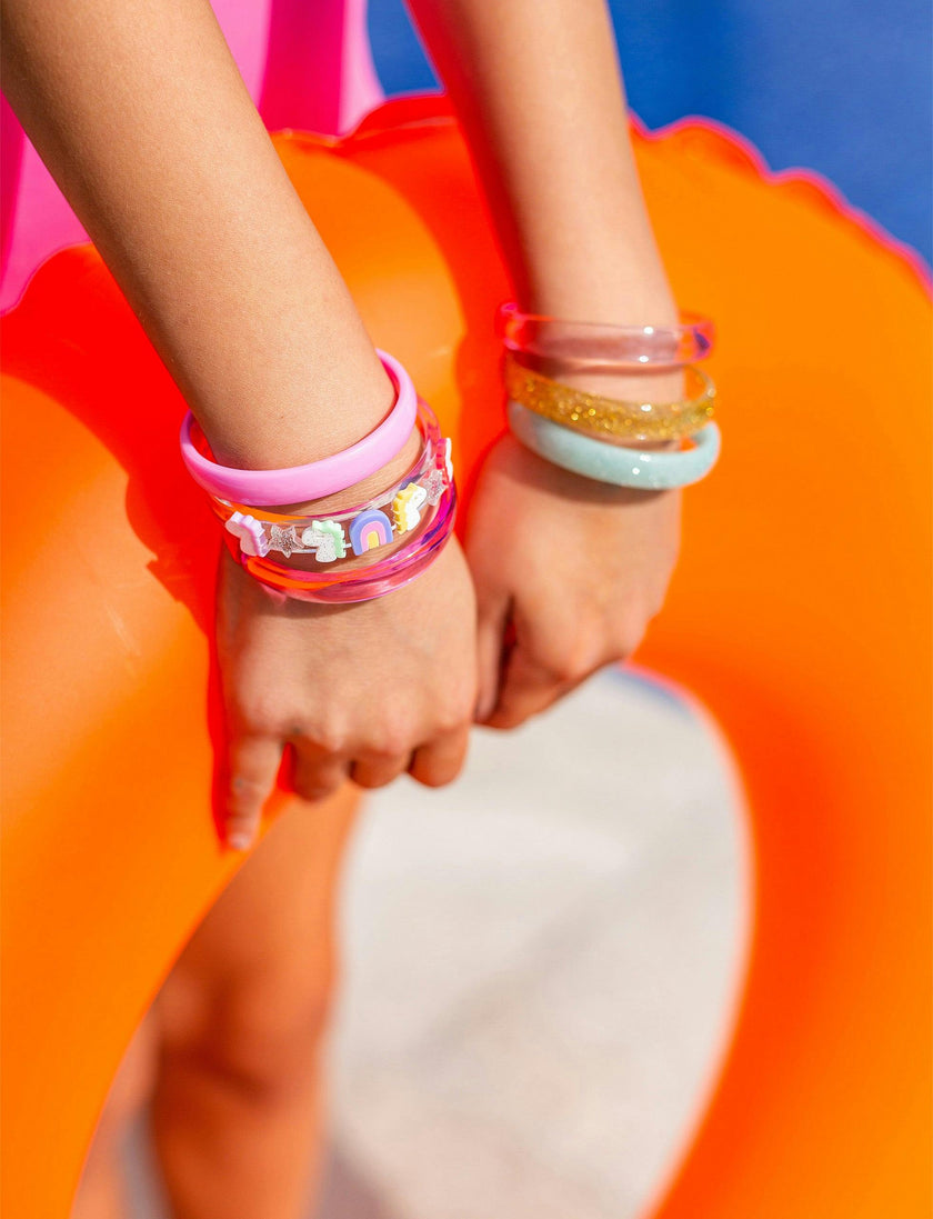 Unicorn & Stars Pink Bangles - SUM23