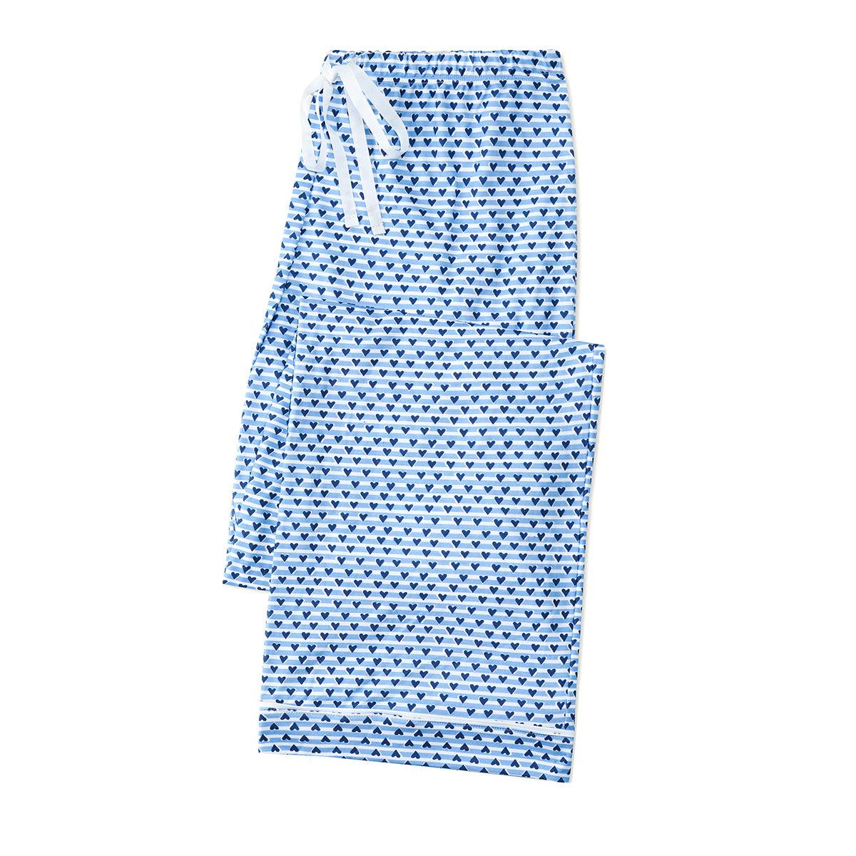 Sailor Hearts Women’s Button Front Long Pajama Set