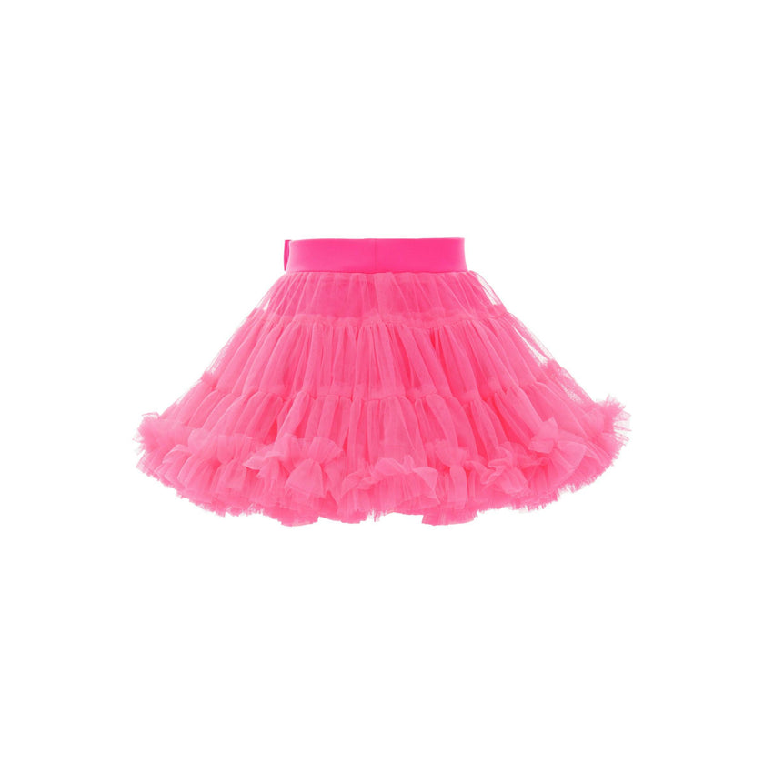 Pink Neon Bow Tutu Skirt