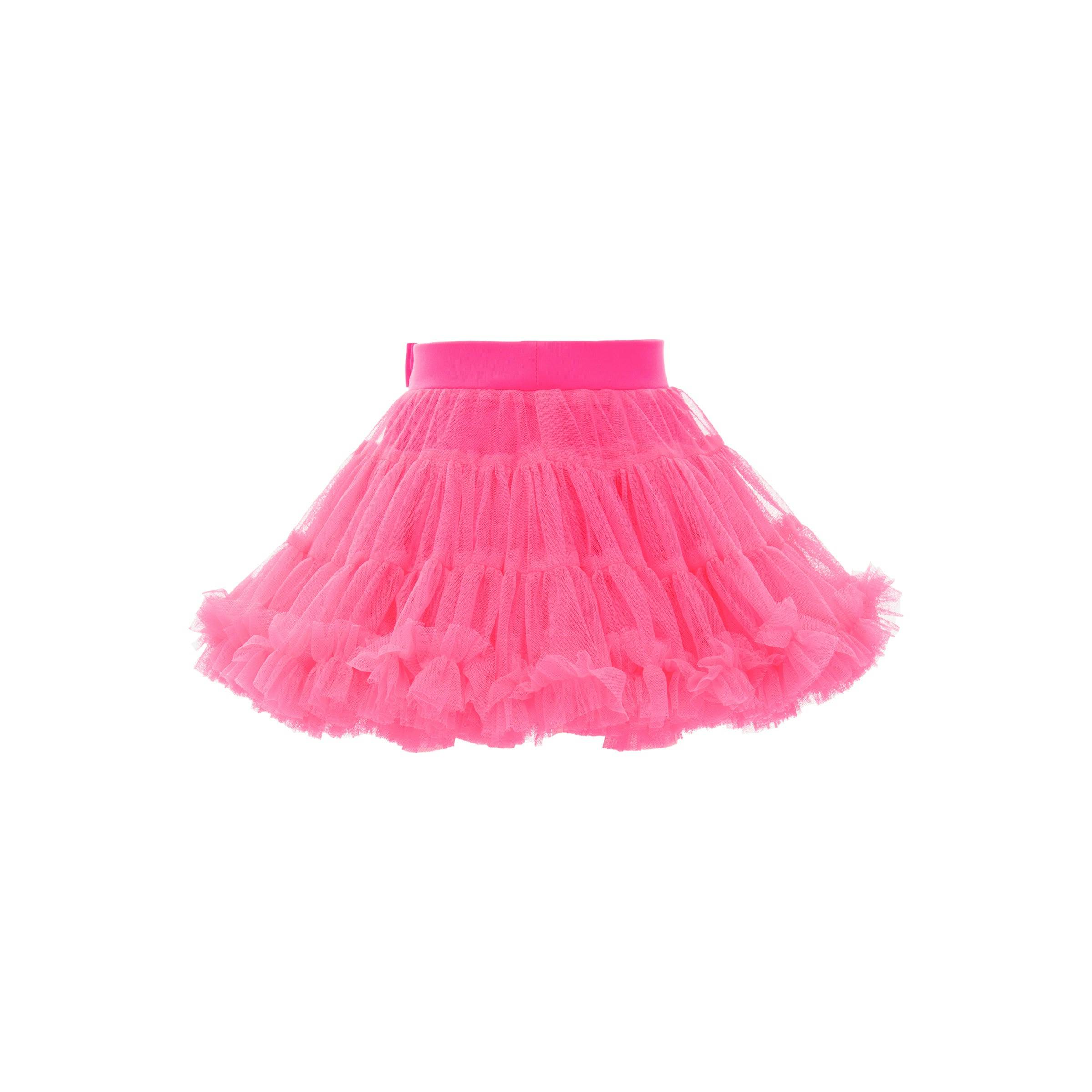 Pink Neon Bow Tutu Skirt