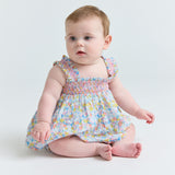 baby girls jasmine blossom smocked top and bloomer set