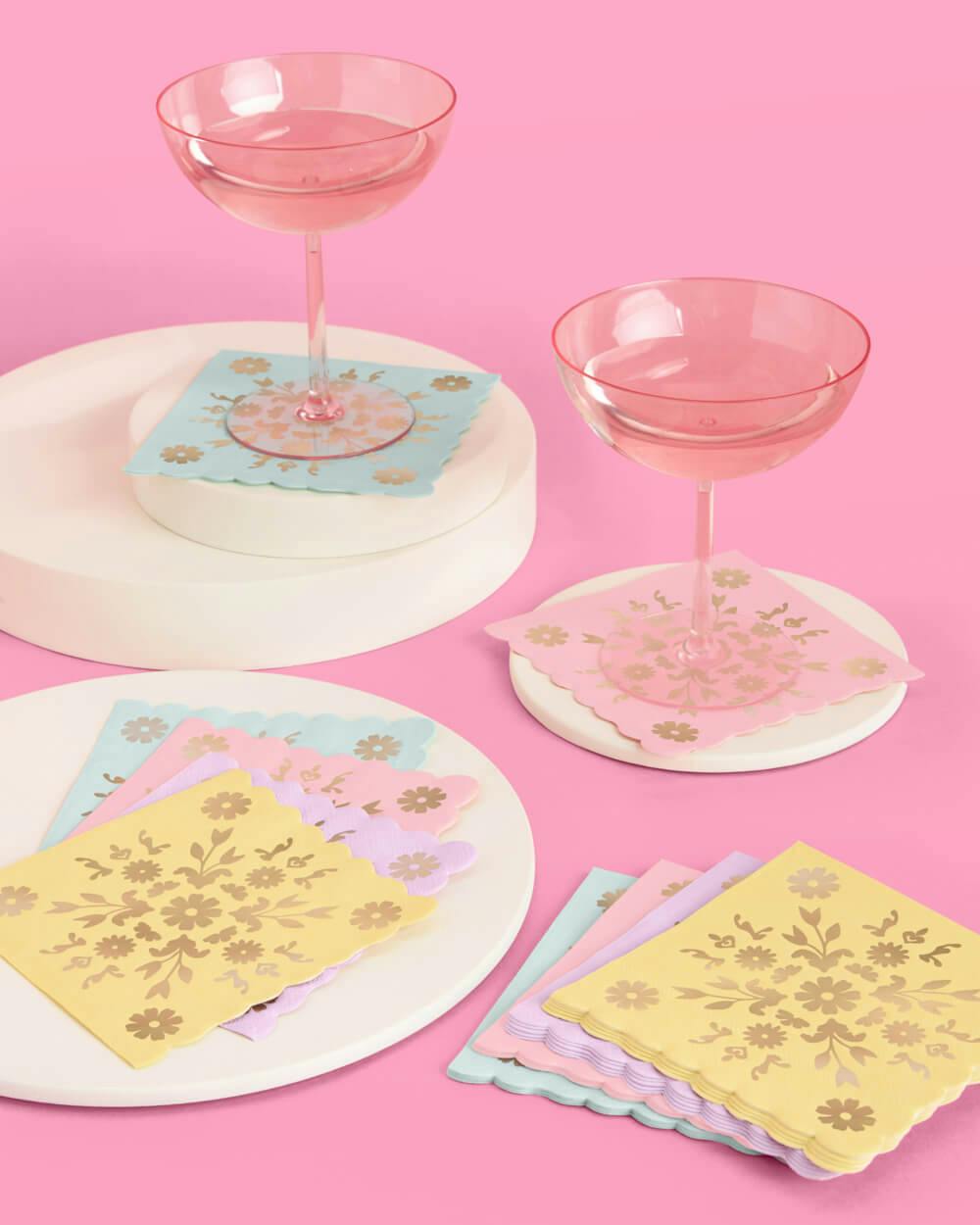 Tea Time Napkins - 24 foil napkins