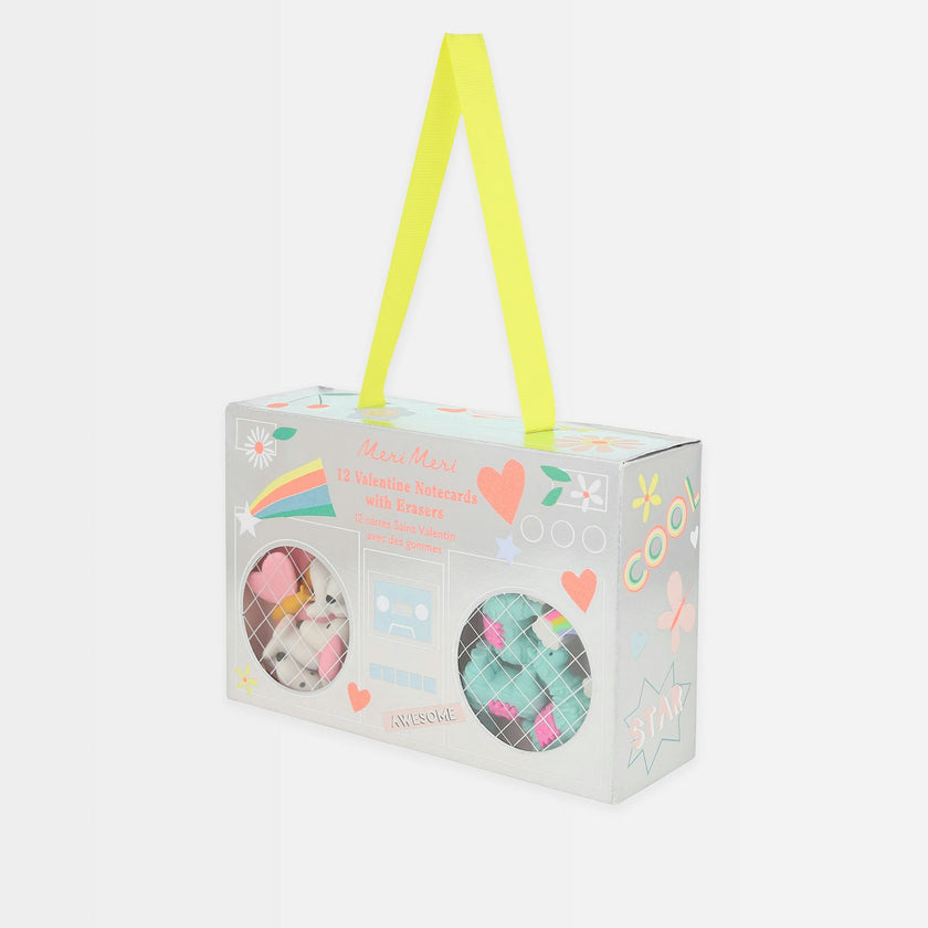 Boom Box Kids Valentine's Cards & Erasers Set