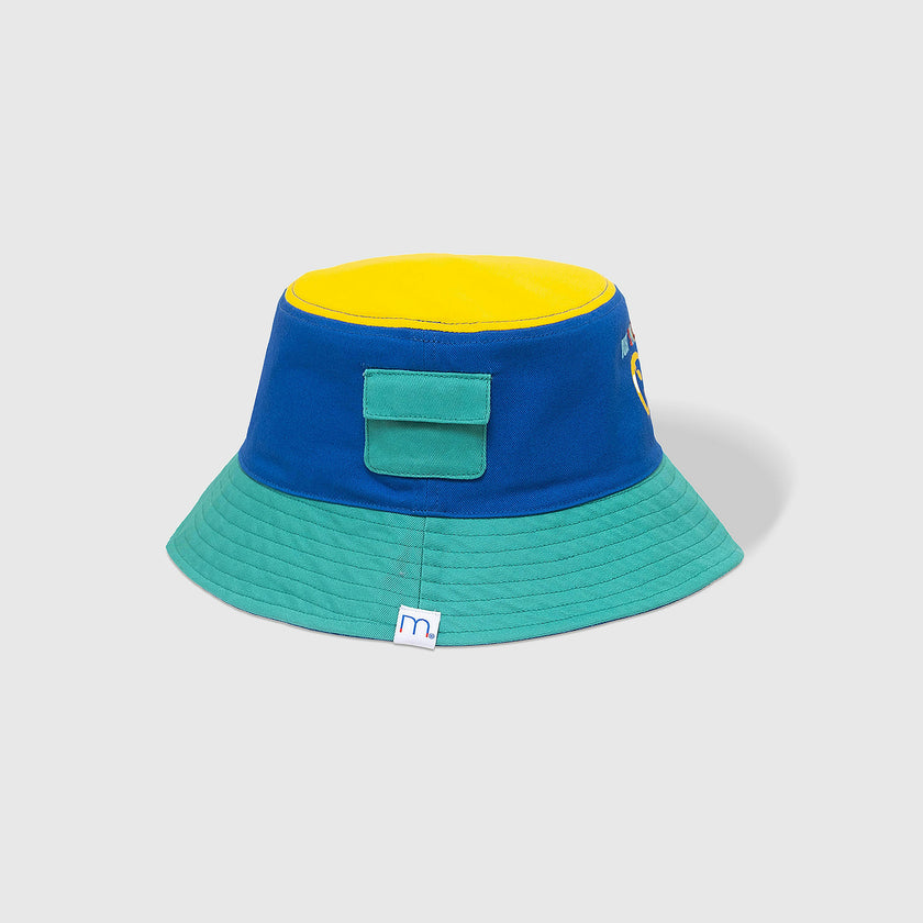 Reversible Bucket Hat – Blue Smile
