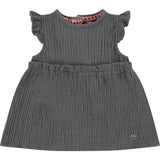 Flutter Cap Sleeves Gauze Ruffle Bodice Dress