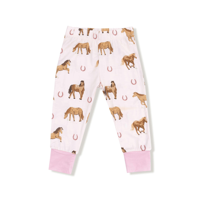 Horses - Pink - Long Sleeve Loungewear Set