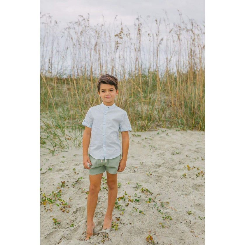 Boys Light Blue Button Down Shirt
