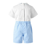 Gingham Romper Short Set