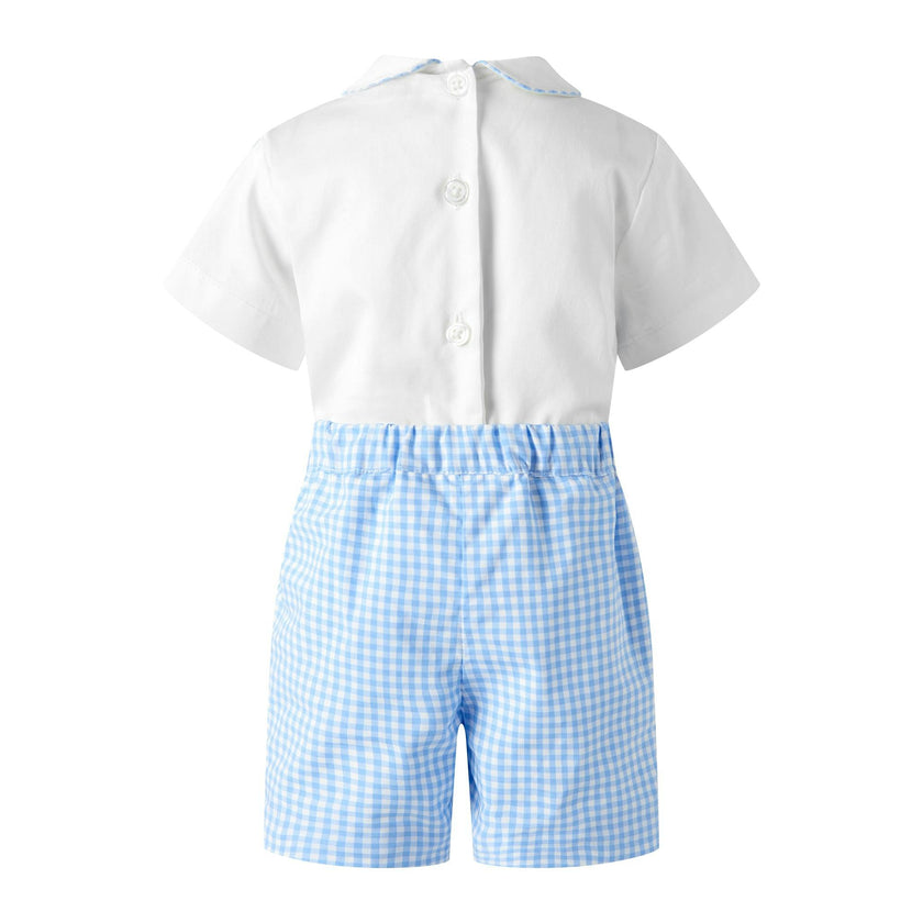 Gingham Romper Short Set