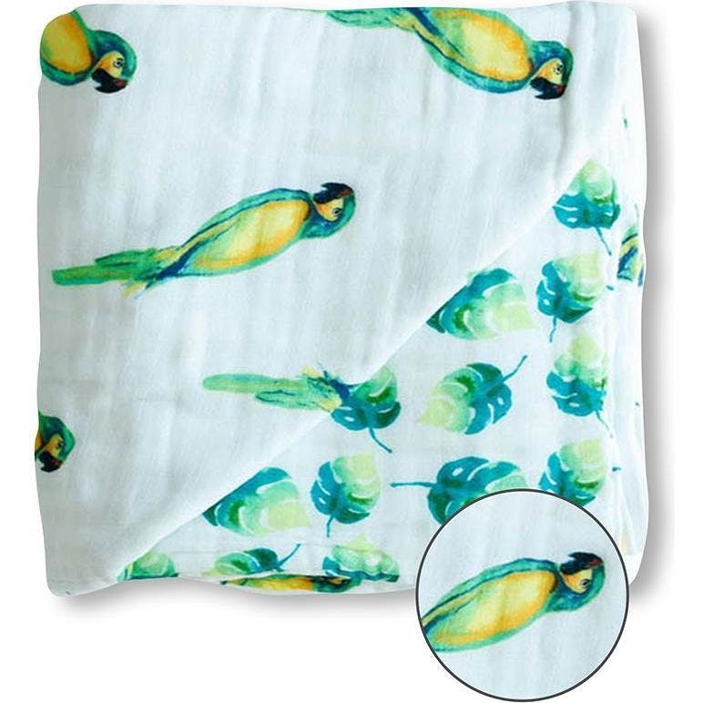 Organic Muslin Four-Layer Reversible Snug Blanket