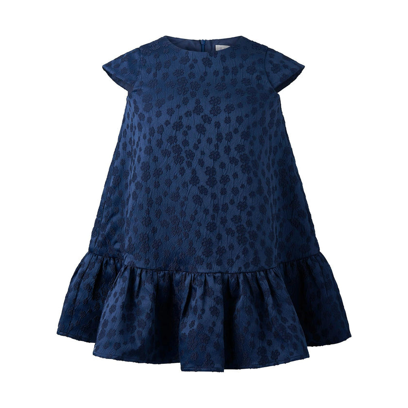 Petal Damask Drop Hem Dress