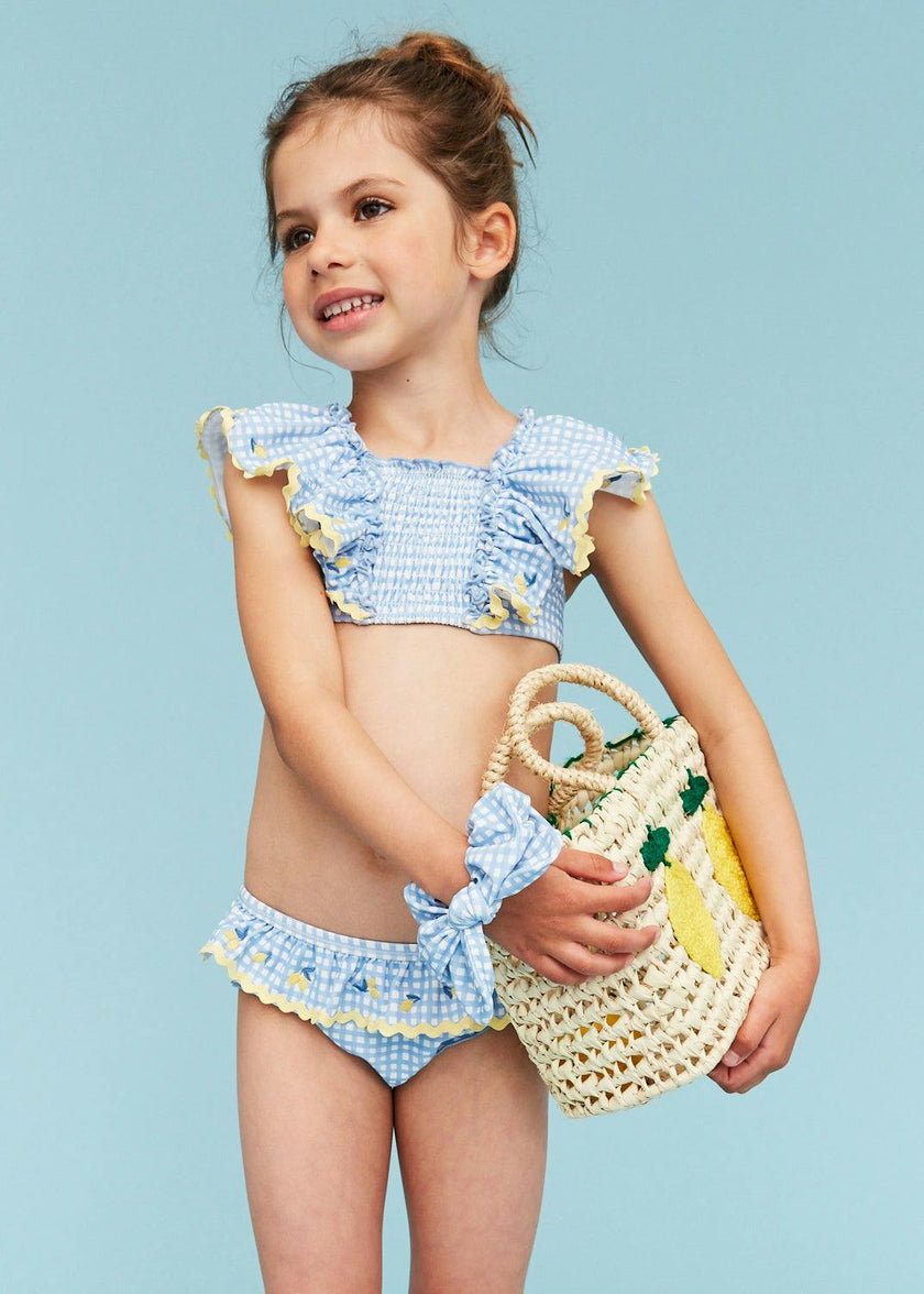 SCW x J&Josh Blue Gingham Lemon Bikini