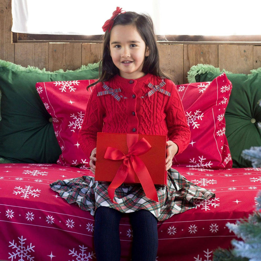 Tartan Bow Cardigan