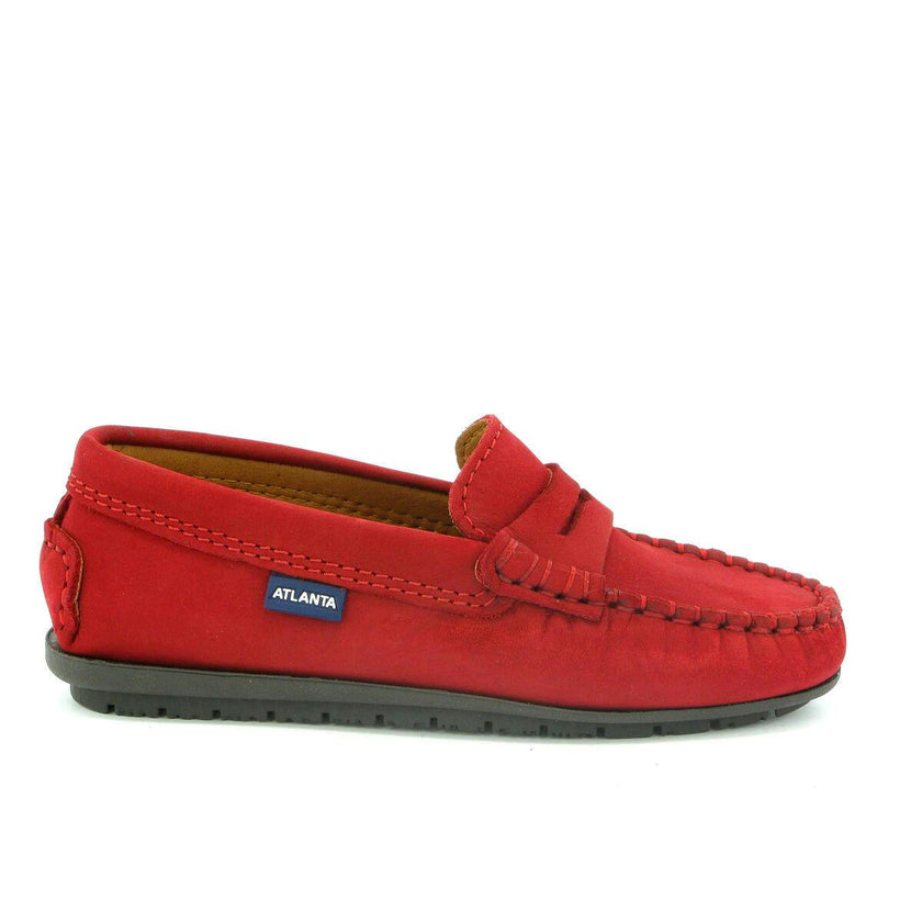 Penny 032 Walker Moccasins, red nubuck leather