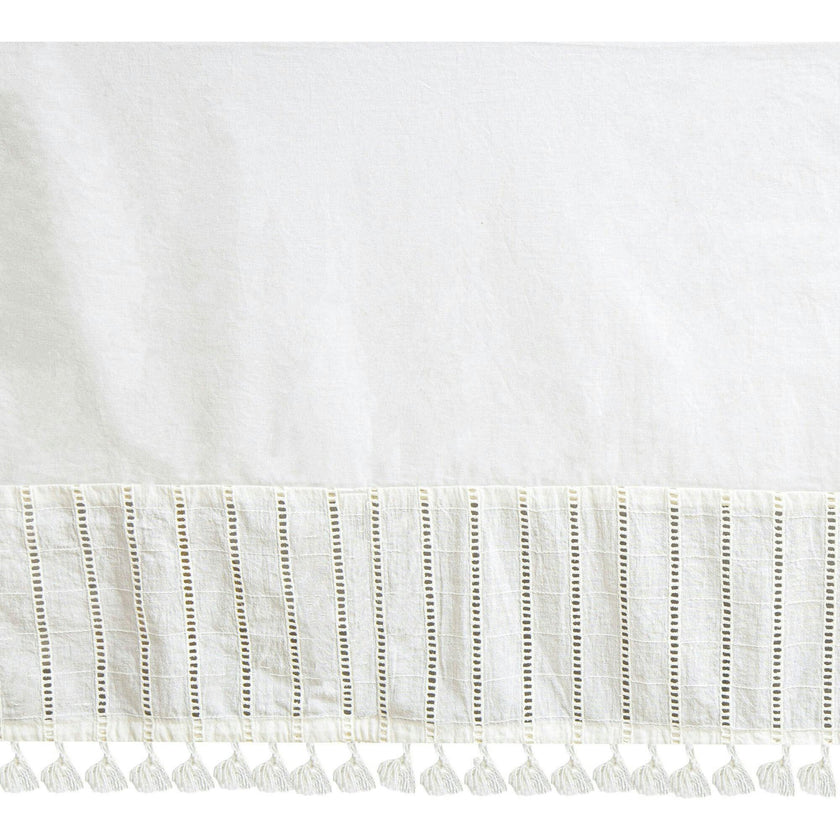 Off-White Boho Crib Skirt