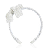 White Pearl Bow Headband