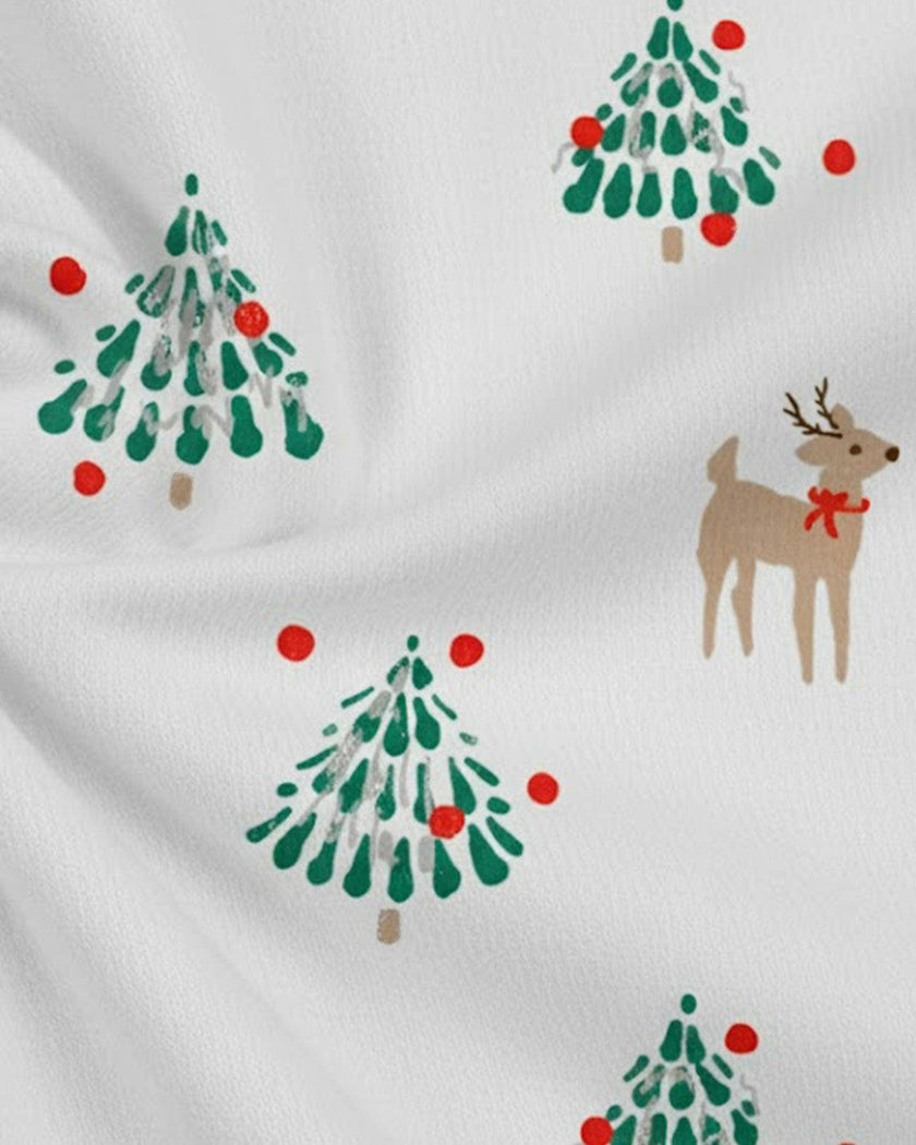 The Organic Long Sleeve Pajama Set [Tinsel Trees]
