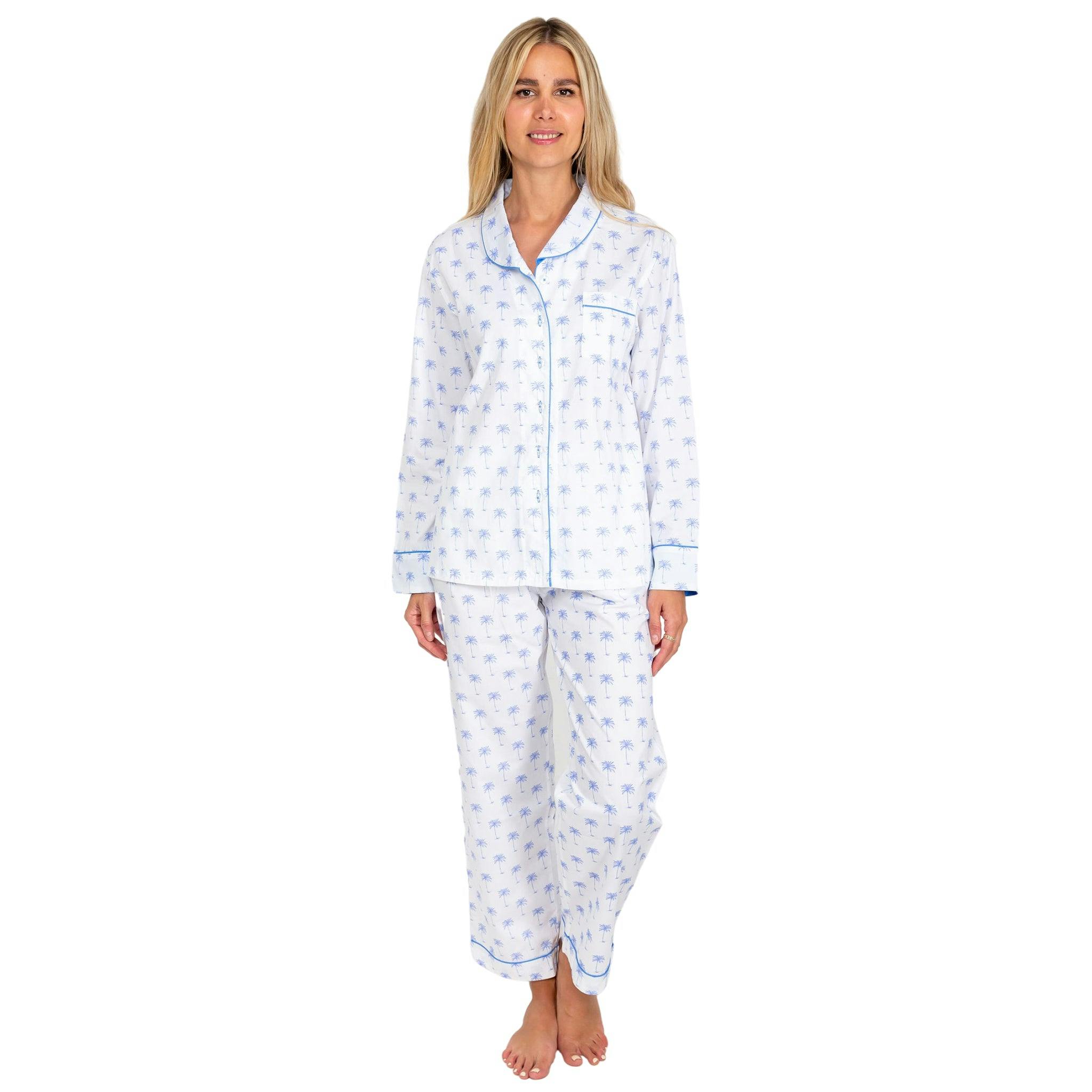 Women's Palm Tree Shirt & PJ Pant Set