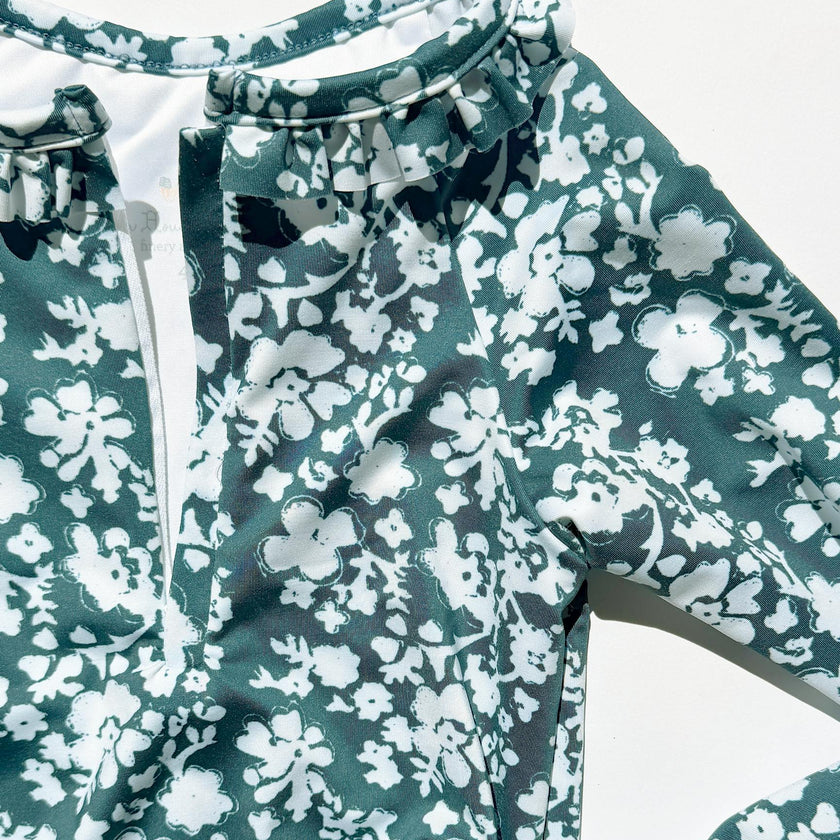 Jane Suit | Longsleeve Rashguard | Blockflower in Midnight