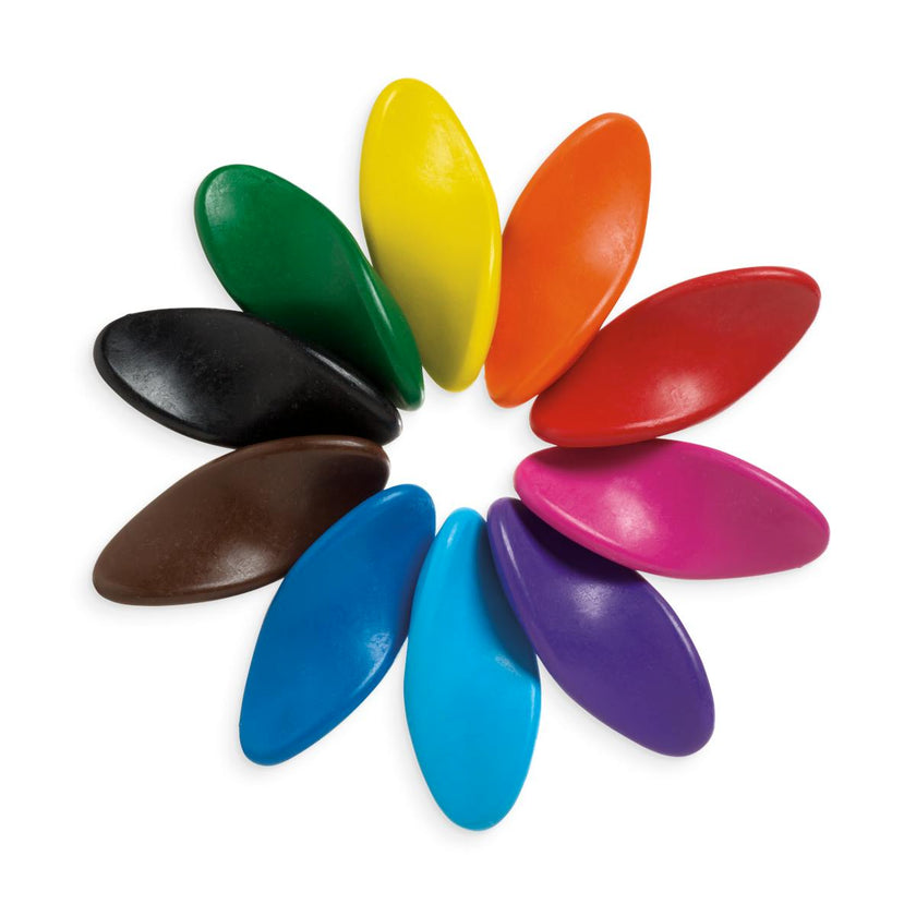 Left Right Crayons - Ergonomic - Set of 10