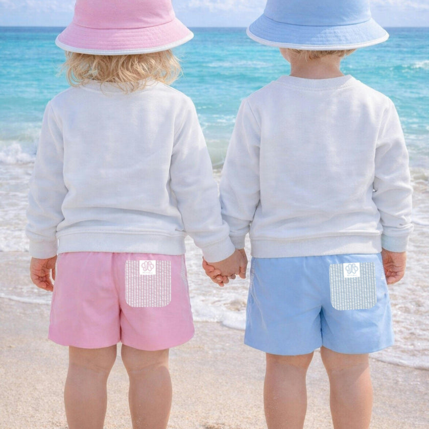 Coastal Crest Bucket Hat, Blue