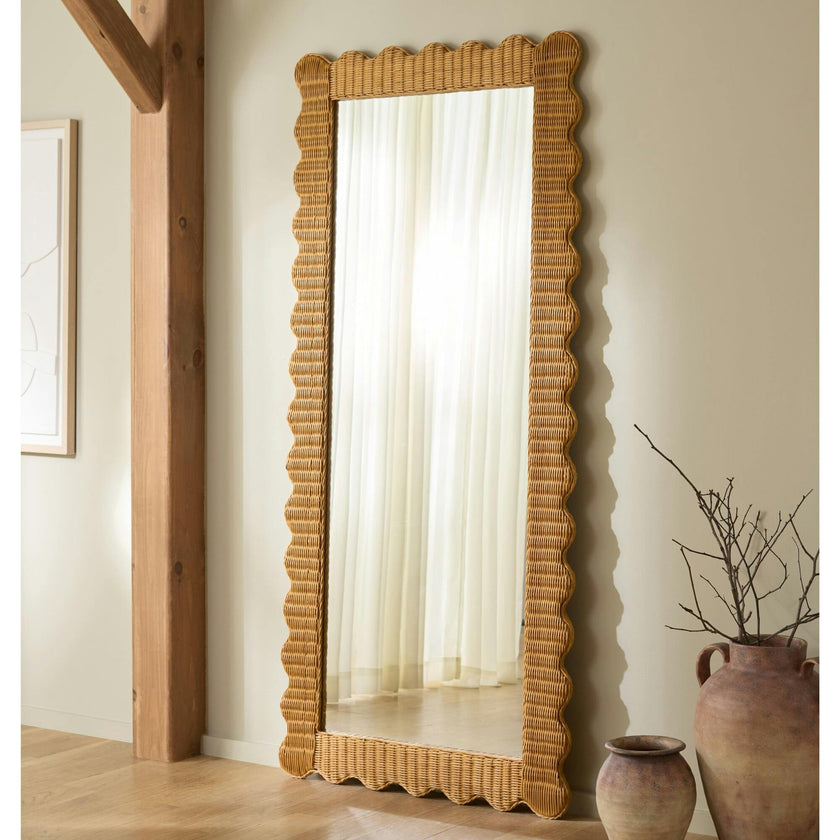 Glendetta Rattan 70" Rectangle Mirror