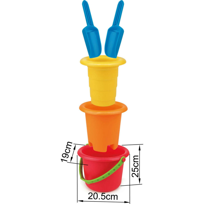 5-In-1 Beach Set W/ Buckets & Shovels