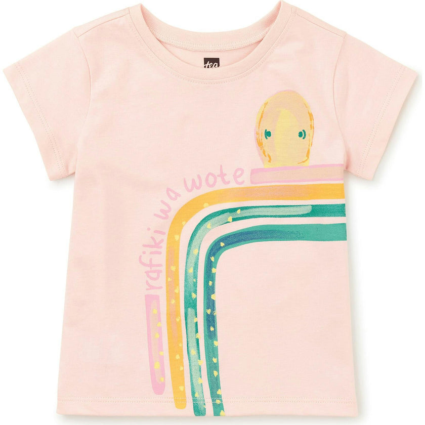 Rainbow Graphic Tee, Pink