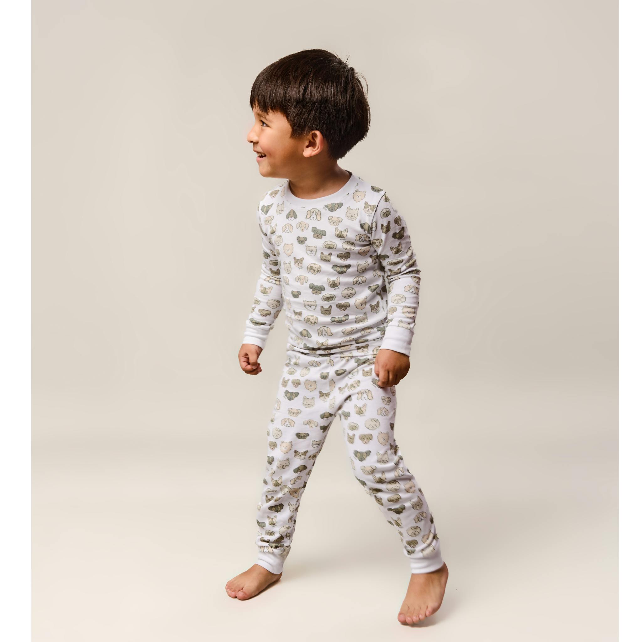 Mini Woof Squad Grey Two piece Kids Pajama