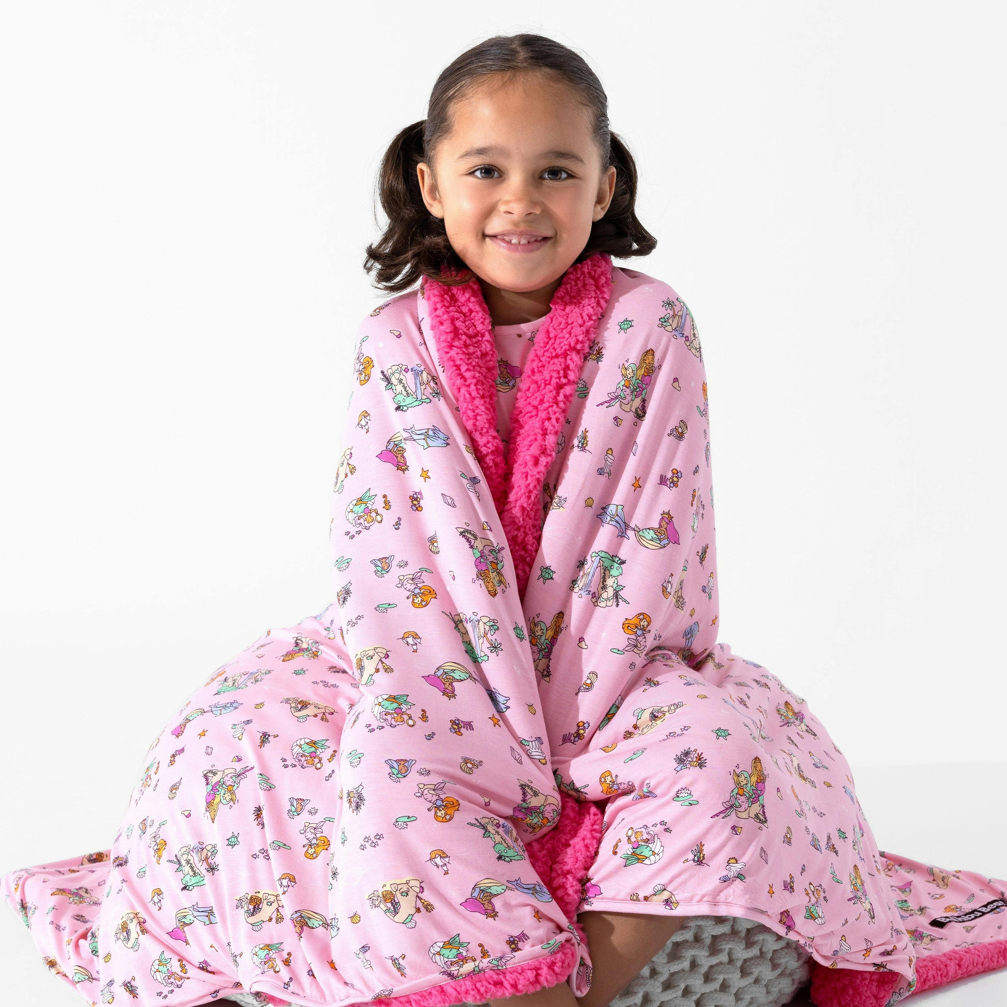 Mermaid Lagoon Bamboo Sherpa Blanket