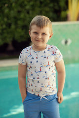 Sail Boat Print Two Piece Set