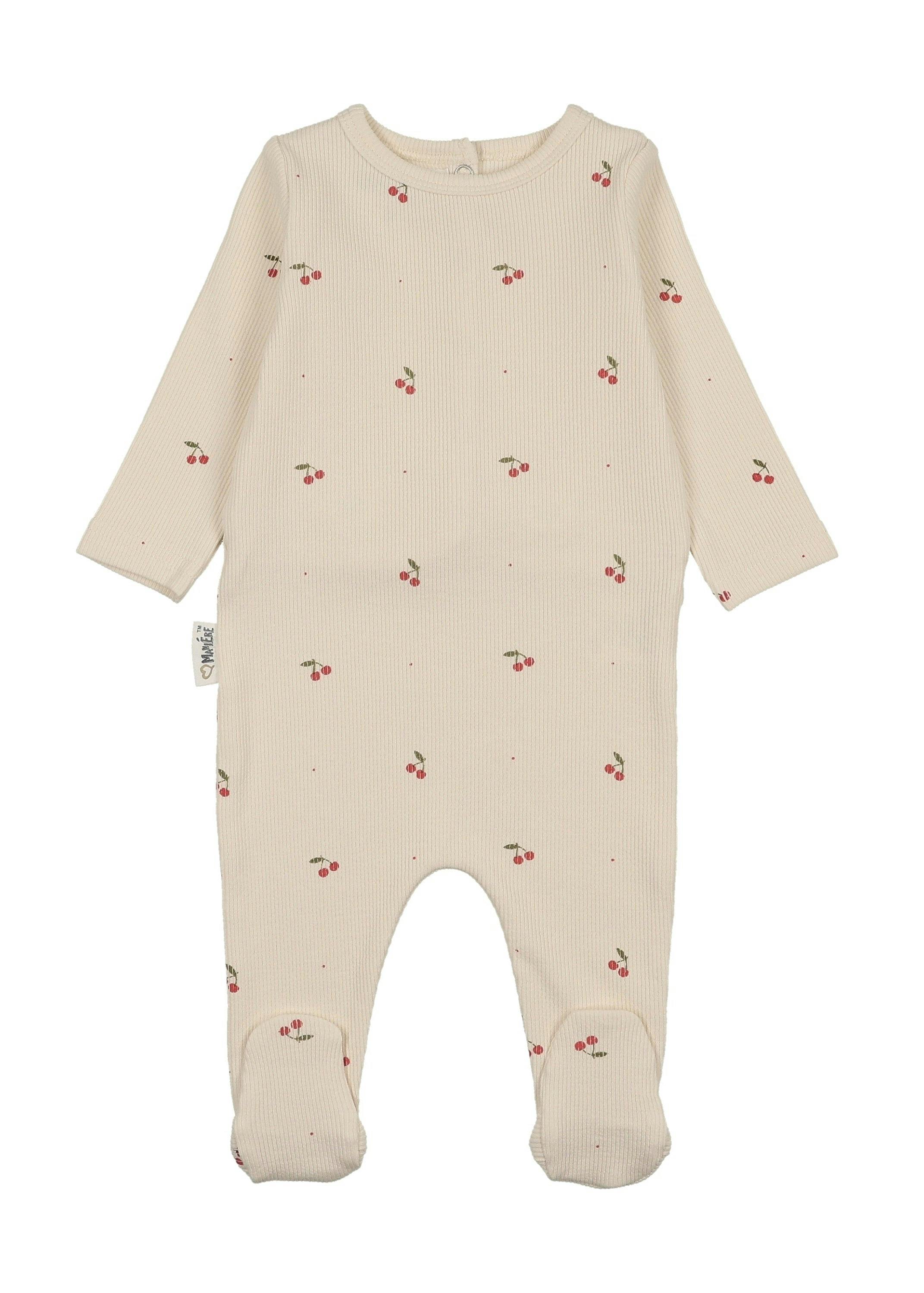Cherry Rib Footie, Ivory