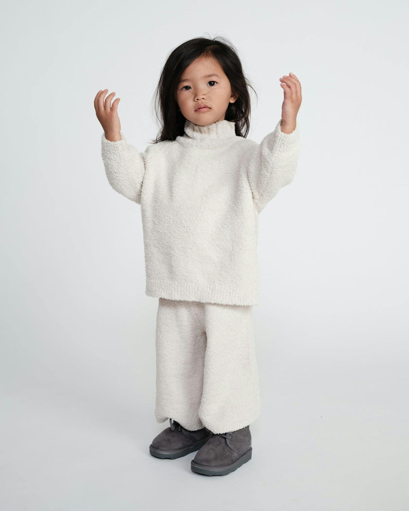 Boxy Mock Neck Sweater - Fuzzy