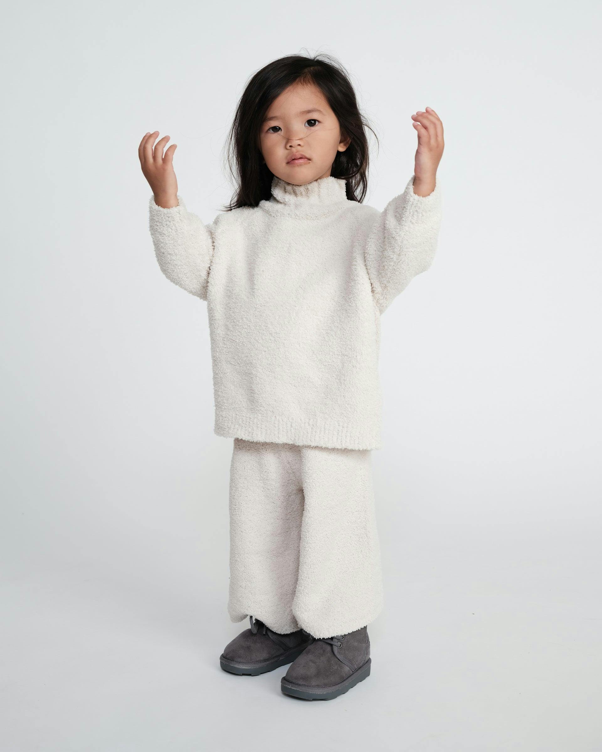 Boxy Mock Neck Sweater • Fuzzy