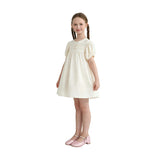 Cream Lace Button Dress