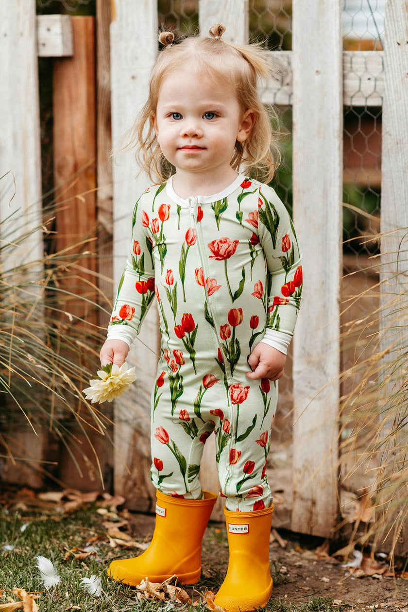 Tulip Luxe Stretch Zipper Footed Romper