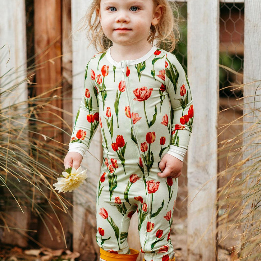 Tulip Luxe Stretch Zipper Footed Romper