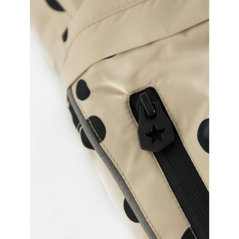 Puppydo Adjustable Hood Waterproof Zipper Snowsuit, Beige