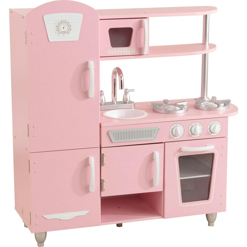 Vintage Wooden Play Kitchen with Working Knobs