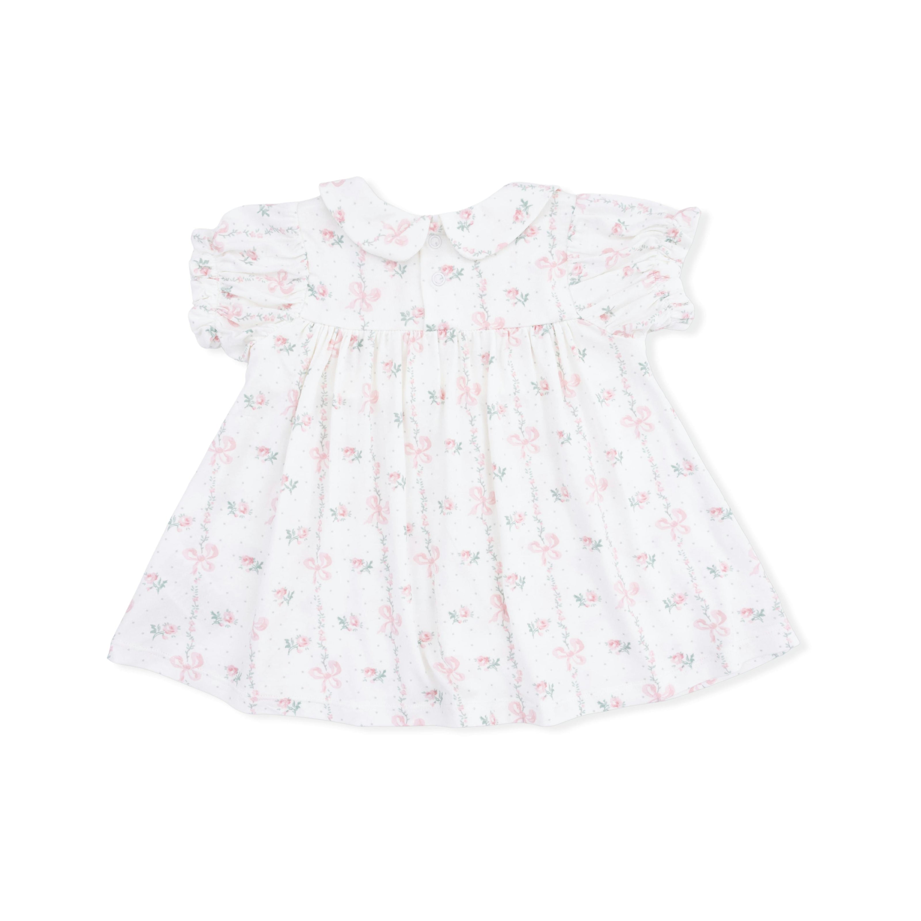 Dainty Buds and Bows - Smocked Dress Set and Headband