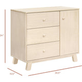 Hudson Modern 3-Drawer Compact Dresser (40")