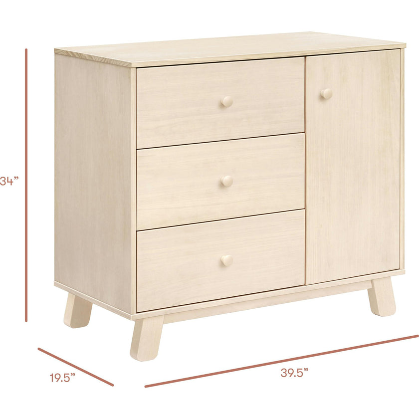 Hudson Modern 3-Drawer Compact Dresser (40")