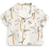 All-Over Print Woven Palm Trees Short Sleeve Shirt