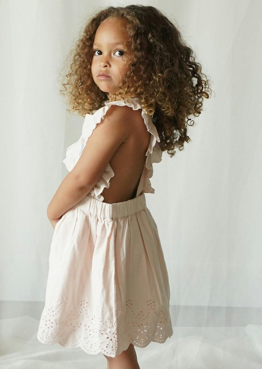 Chloé | Corduroy Cotton Anglaise Dress | Primrose