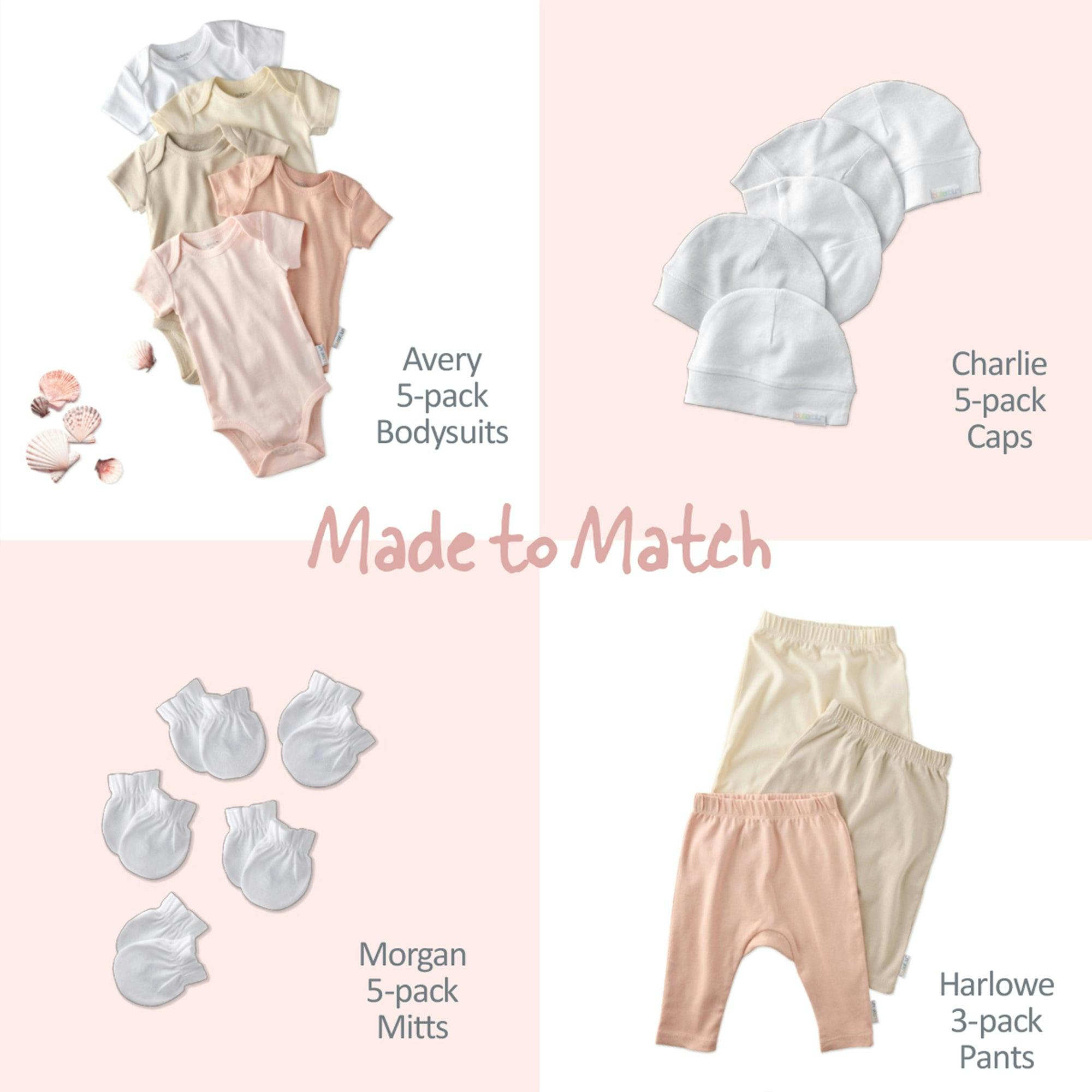ASHLEY 5-Pack Long Sleeve Ruffle Bodysuits