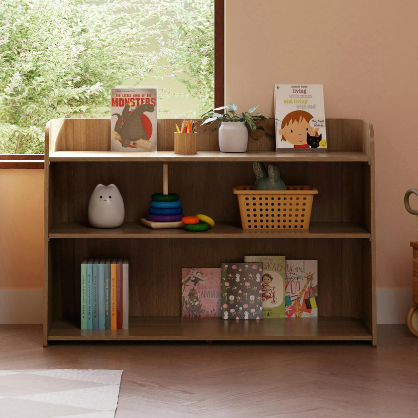 Melo Montessori-Inspired Bookcase in Natural Walnut