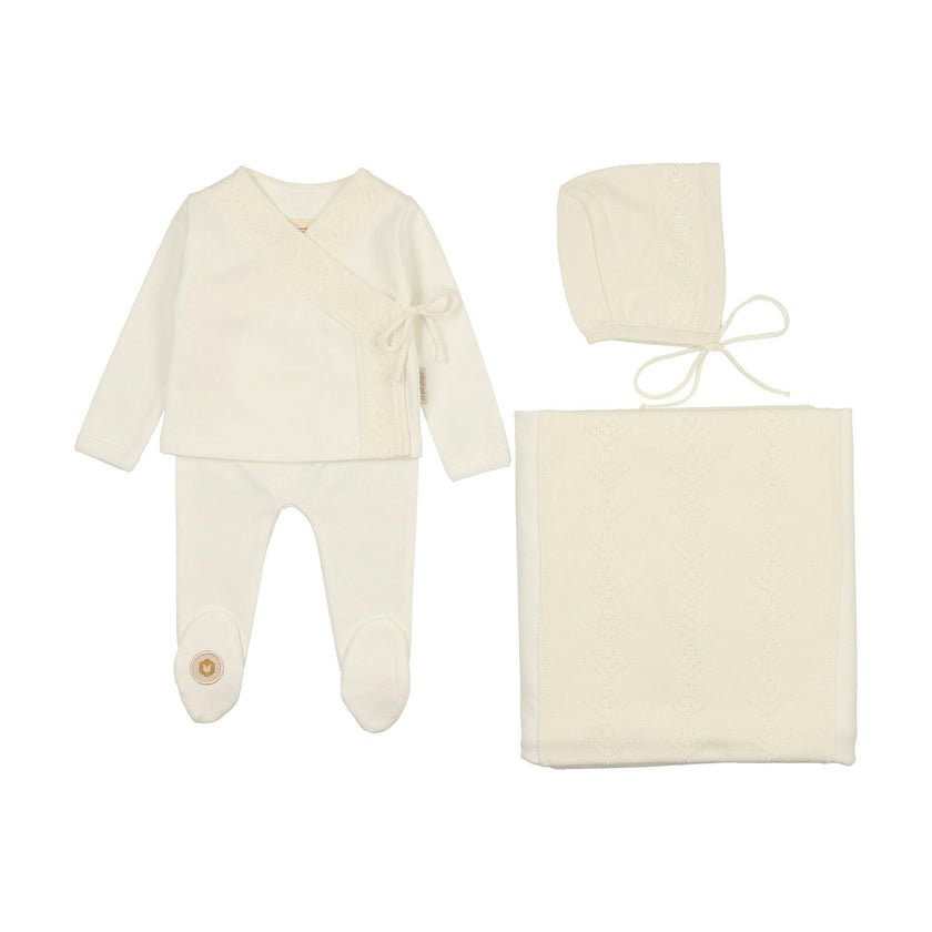 Pointelle Twist Ensemble Layette Set
