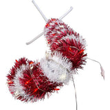 4-Foot Pre-Lit Red and White LED Tinsel Candy Cane