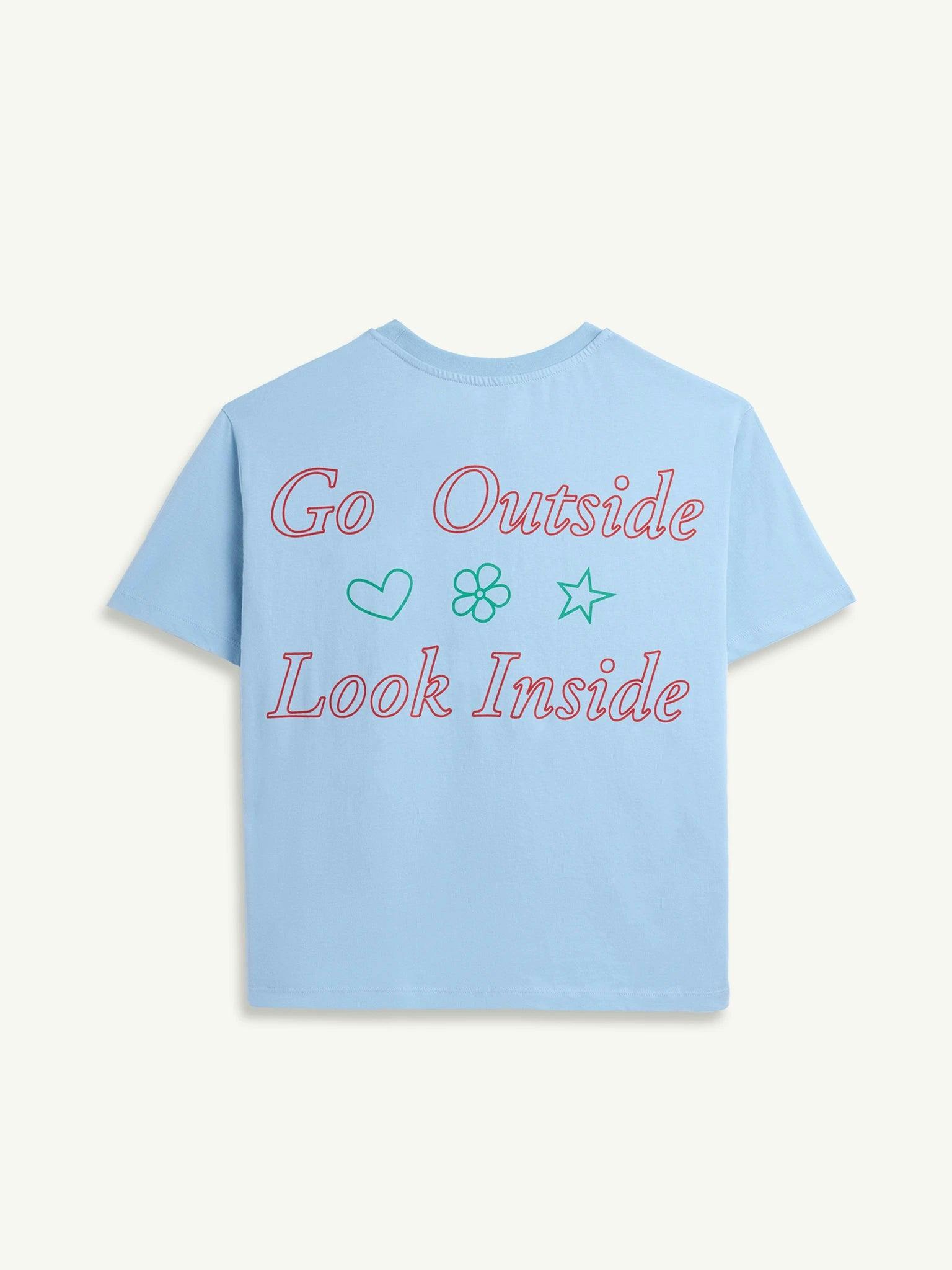 women's t-shirt – go outside look inside
